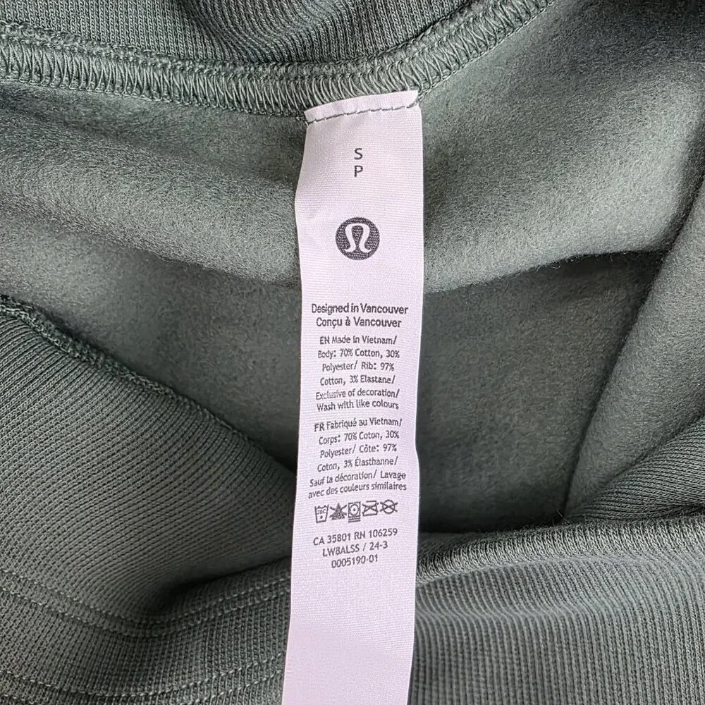 Lululemon Scuba HR Mini Skirt Womens S Green Fleece High Rise Elastic Waist